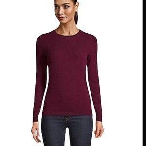 HUDSON'S BAY Company Cashmere Plum Crewneck Long Sleeve Sweater XS Petite NWT